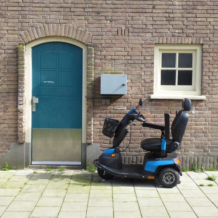 A paved path suitable for mobility scooter riding