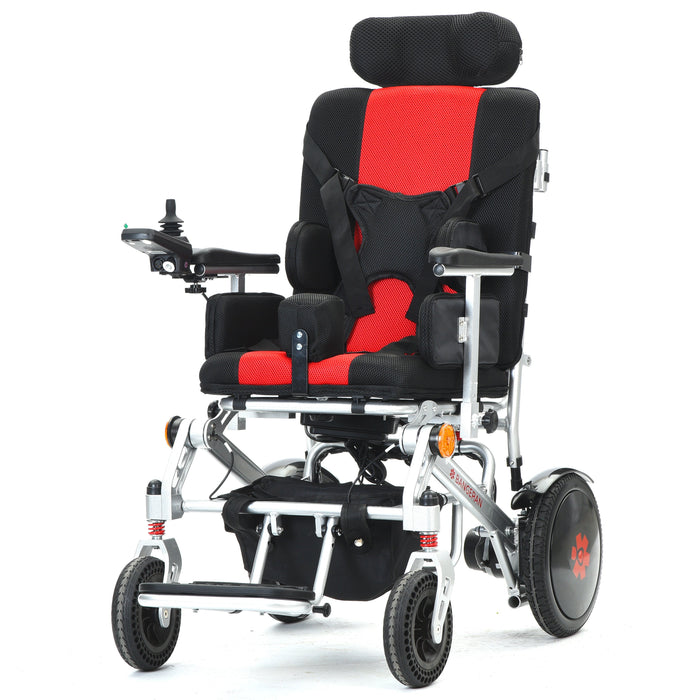 Bangeran Pegasus Upgraded Pediatric Power Wheelchair with Headrest - 265 lb Capacity