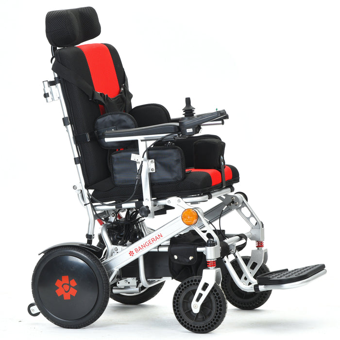 Bangeran Pegasus Upgraded Pediatric Power Wheelchair with Headrest - 265 lb Capacity