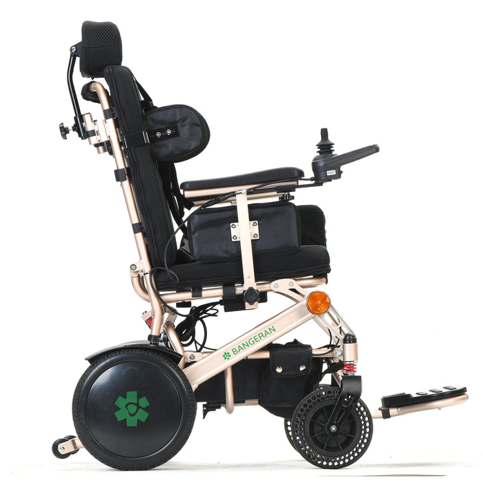 Bangeran Pegasus Upgraded Pediatric Power Wheelchair with Headrest - 265 lb Capacity