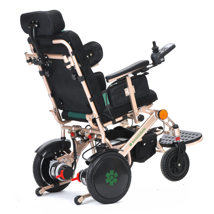 Bangeran Pegasus Upgraded Pediatric Power Wheelchair with Headrest - 265 lb Capacity