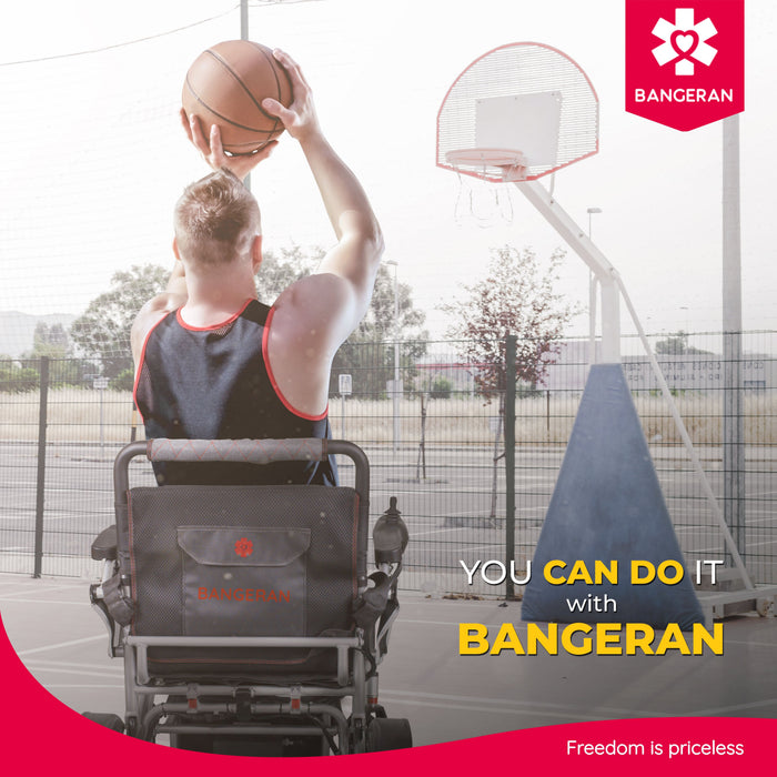 Bangeran Mammoth Ergonomic All-Terrain Folding Power Wheelchair - 300 lb Capacity