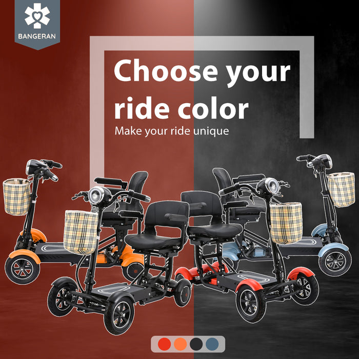 Bangeran Dragon Mobile EX Folding Travel Mobility Scooter - 300 lb Capacity