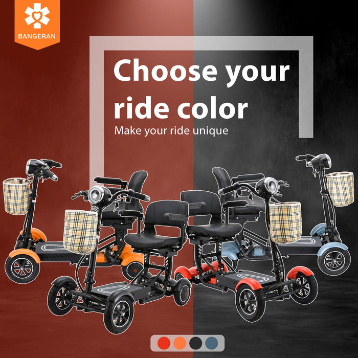 Bangeran Dragon Mobile EX Folding Travel Mobility Scooter - 300 lb Capacity