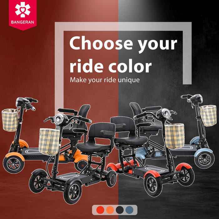 Bangeran Dragon Mobile EX Folding Travel Mobility Scooter - 300 lb Capacity