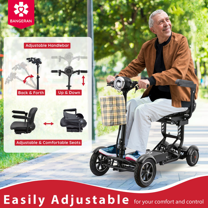 Bangeran Dragon Mobile EX Folding Travel Mobility Scooter - 300 lb Capacity