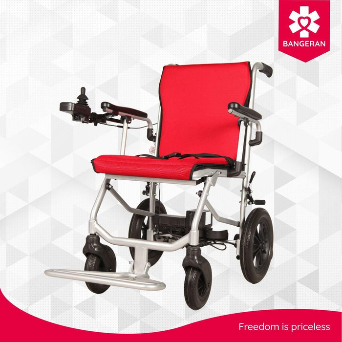 Bangeran Lite Wanderer Lightweight Folding Power Wheelchair - 31 lbs, 220 lb Capacity