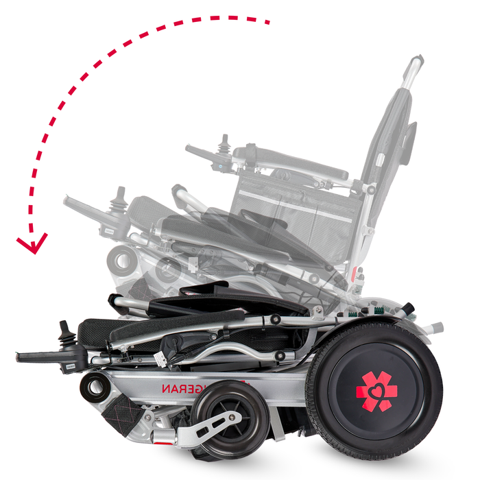 Bangeran Mammoth EX Auto Fold Heavy Duty Power Wheelchair - 500 lb Capacity
