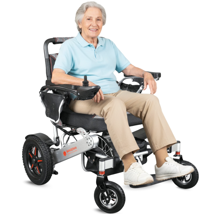 Bangeran Mammoth Ergonomic All-Terrain Folding Power Wheelchair - 300 lb Capacity