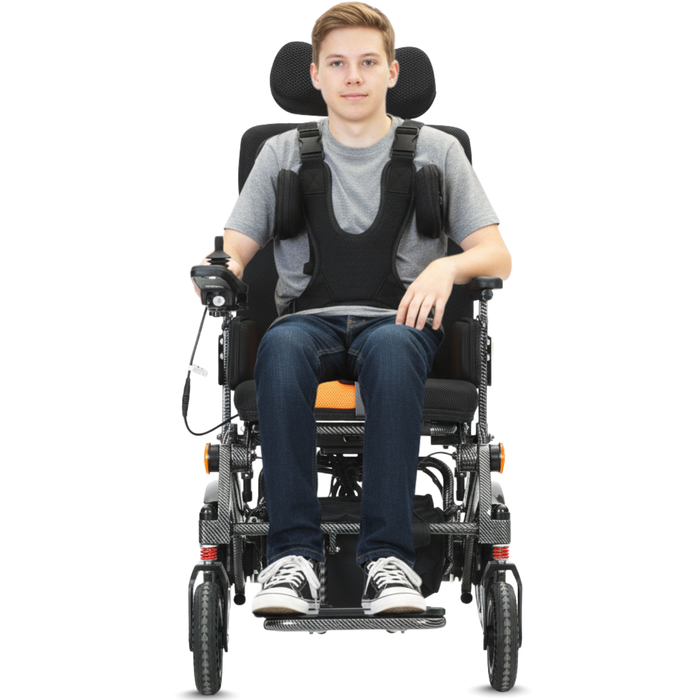 Bangeran Pegasus Upgraded Pediatric Power Wheelchair with Headrest - 265 lb Capacity