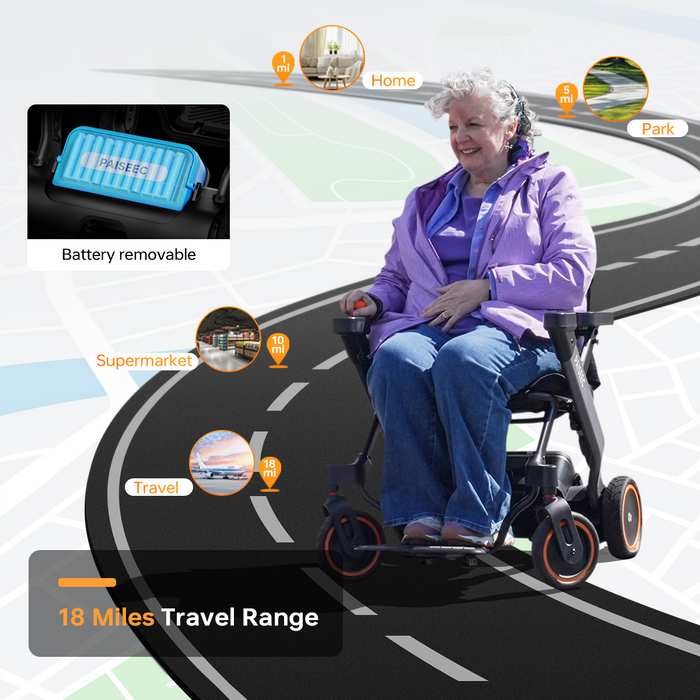 Paiseec W1 power wheelchair - view 5